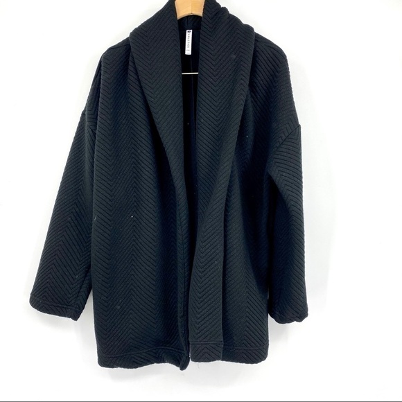 Fabletics Vanessa quilted oversized open cardigan XXS black - Picture 2 of 9